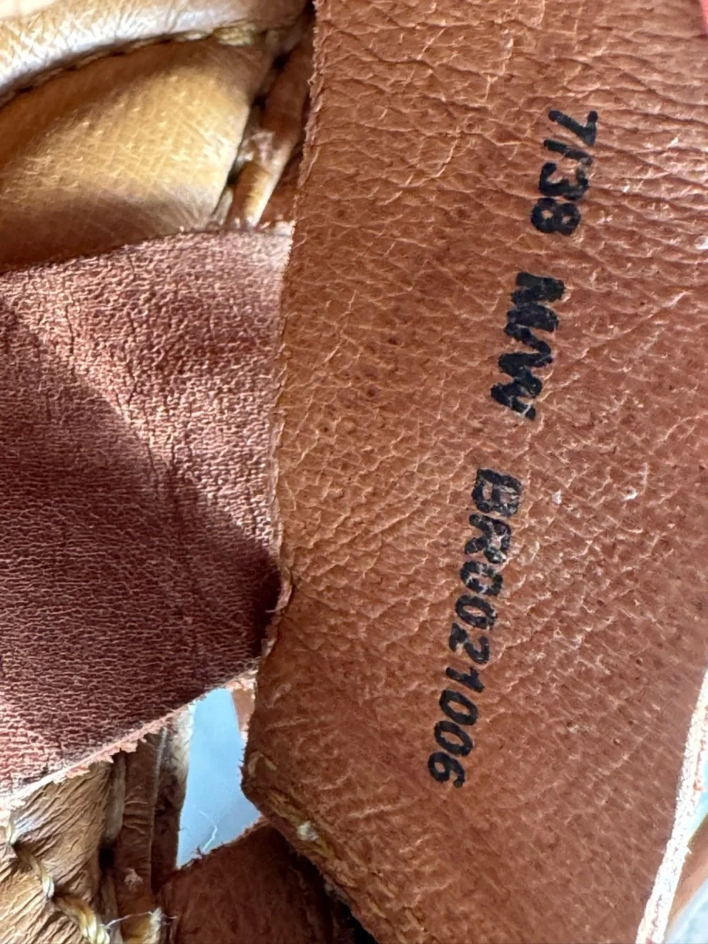 Born Brown Leather Platform Sandals Womens SZ 7 Cork Wedge Comfort Boho Casual